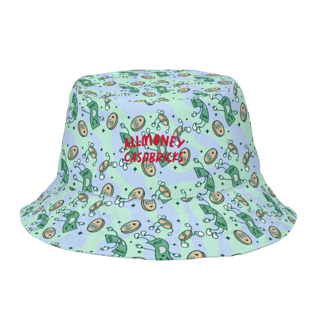 'CASHBRICKS' Reversible Bucket Hat (White/Dreamland)