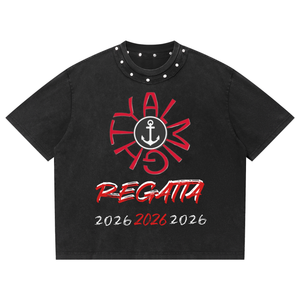 ALMIGHTY YACHTING Mineral Washed Studded T-Shirt 'Regatta 2026'