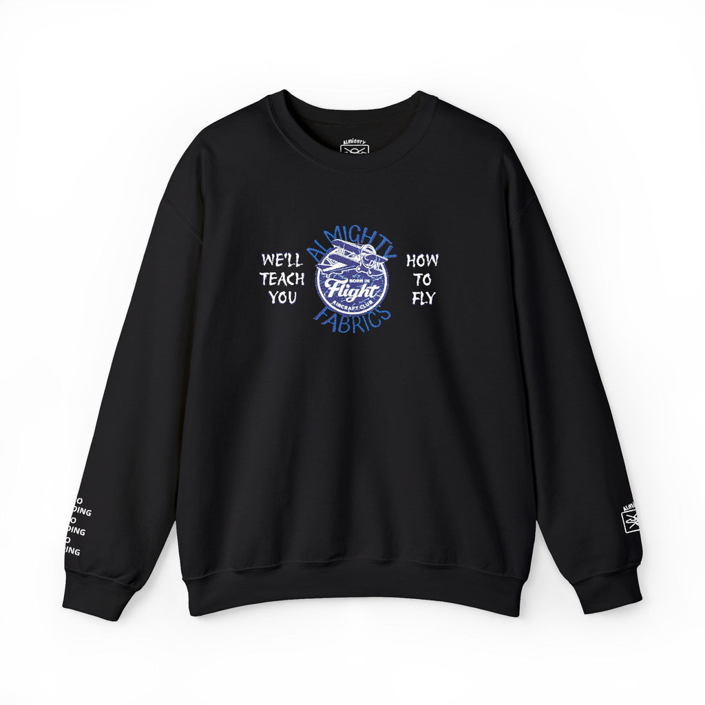 AIRCRAFT CLUB Sweatshirt (Black, Embroidery)