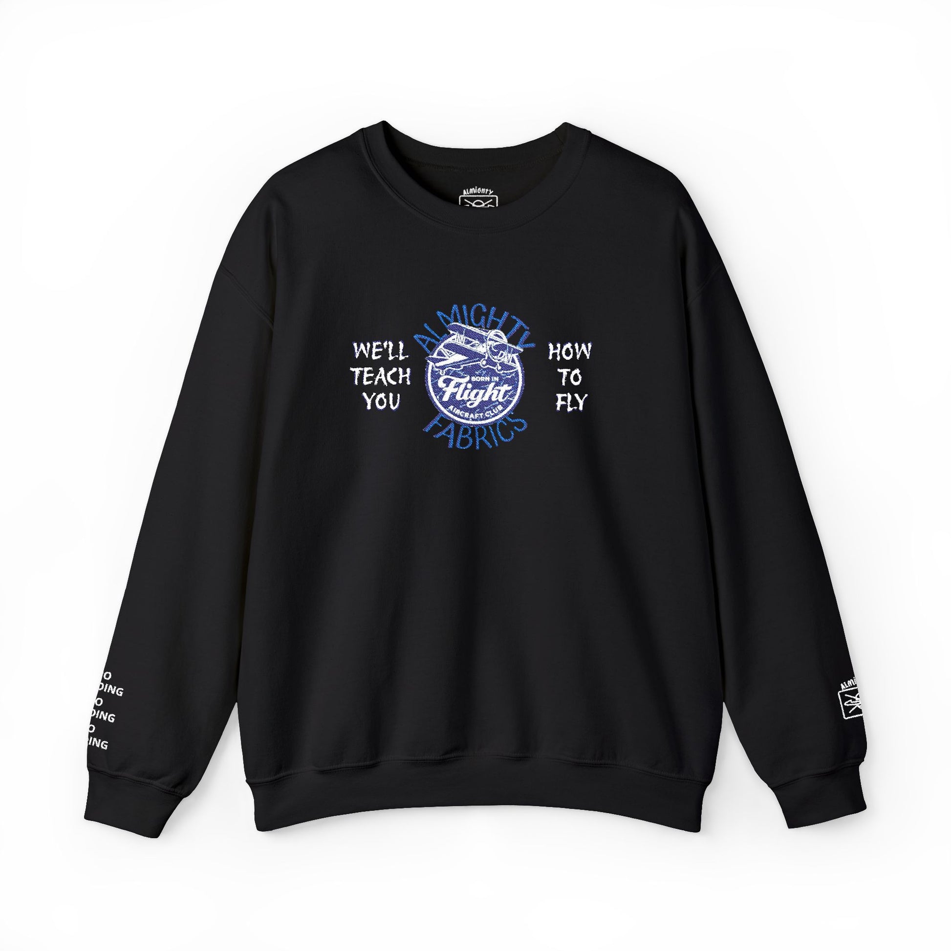 AIRCRAFT CLUB Sweatshirt (Black, Embroidery)