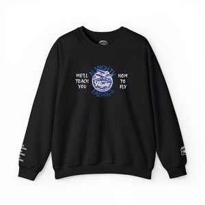 AIRCRAFT CLUB Sweatshirt (Black, Embroidery)