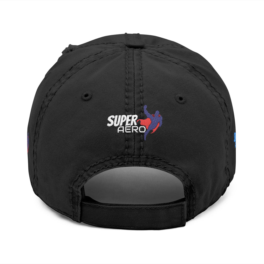 SUPER AERO Distressed Dad Hat (Embroidery)