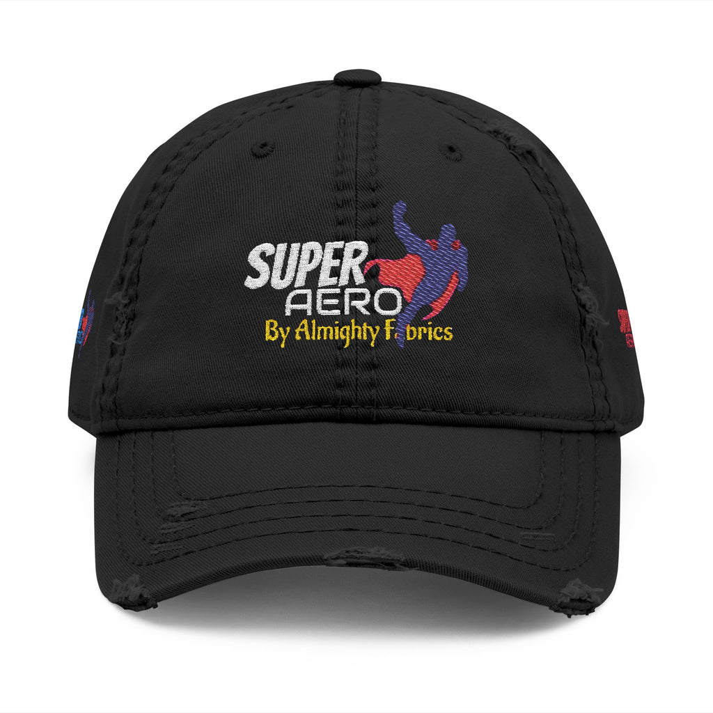SUPER AERO Distressed Dad Hat (Embroidery)