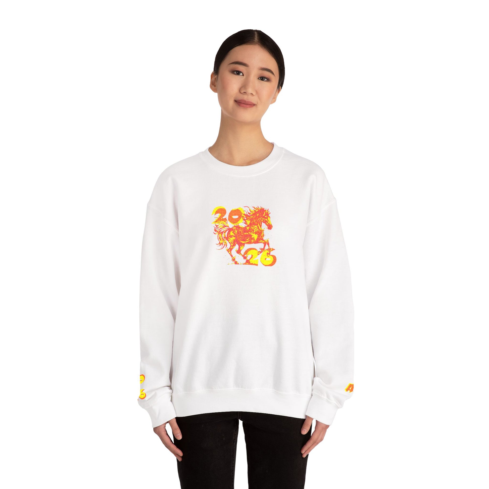 YEAR OF THE FIRE HORSE Embroidered Sweatshirt