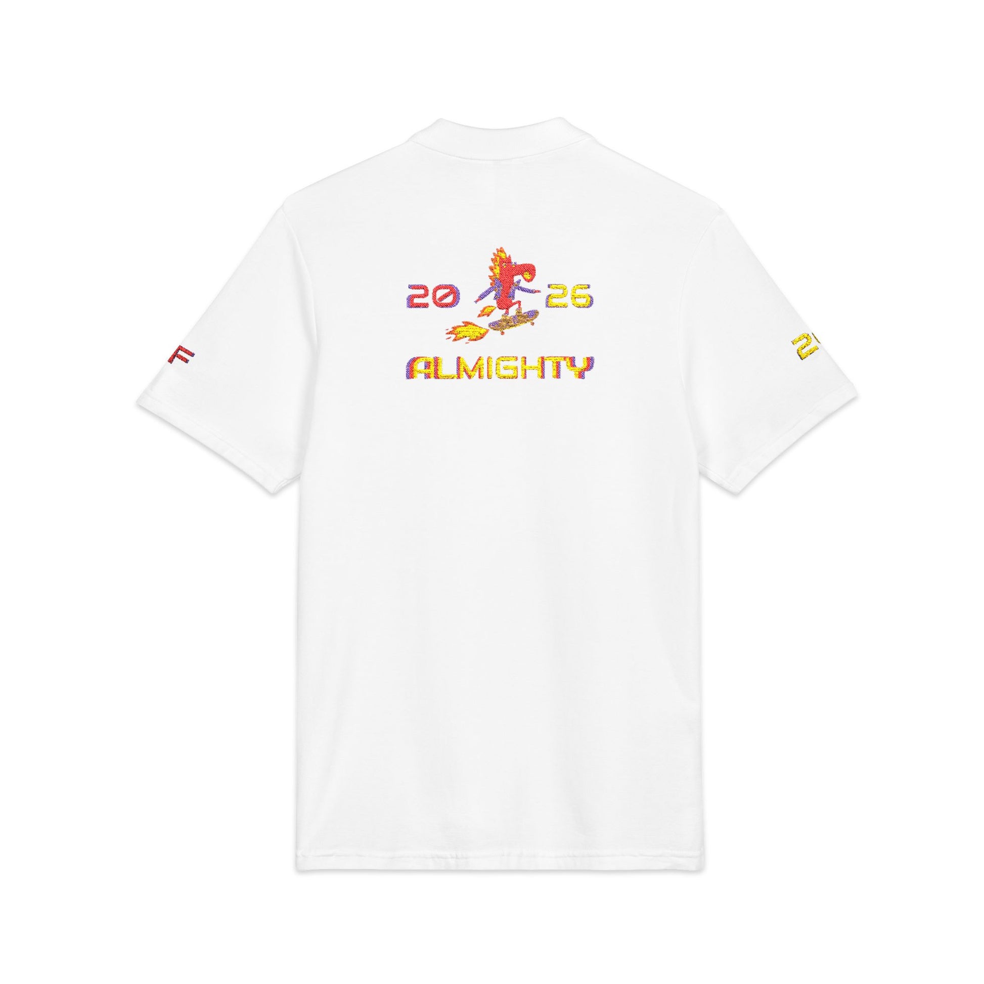 ROCKIN' HORSE Polo Shirt (White, Embroidery)