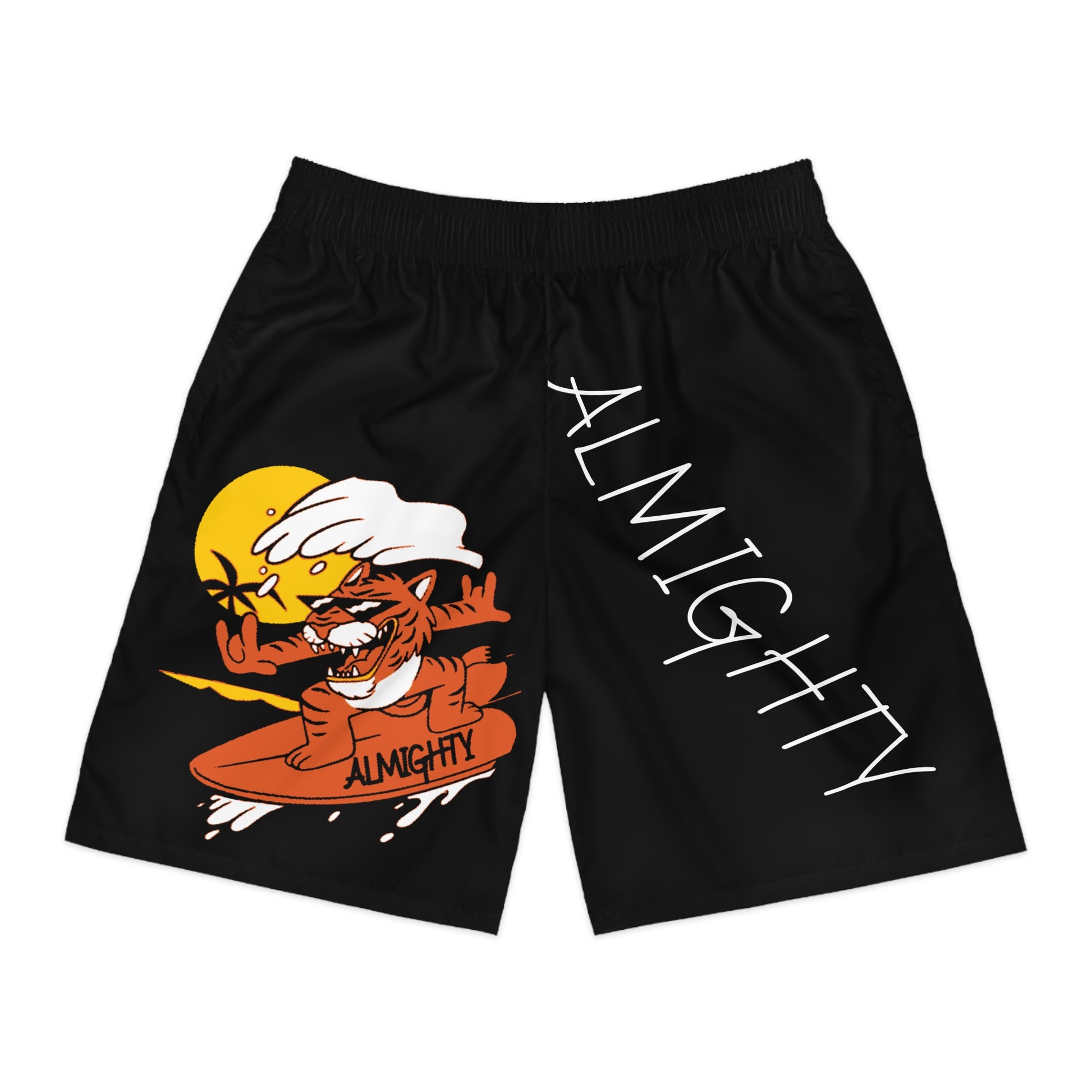 'Vibe Of The Tiger' Athletic Shorts (Black)