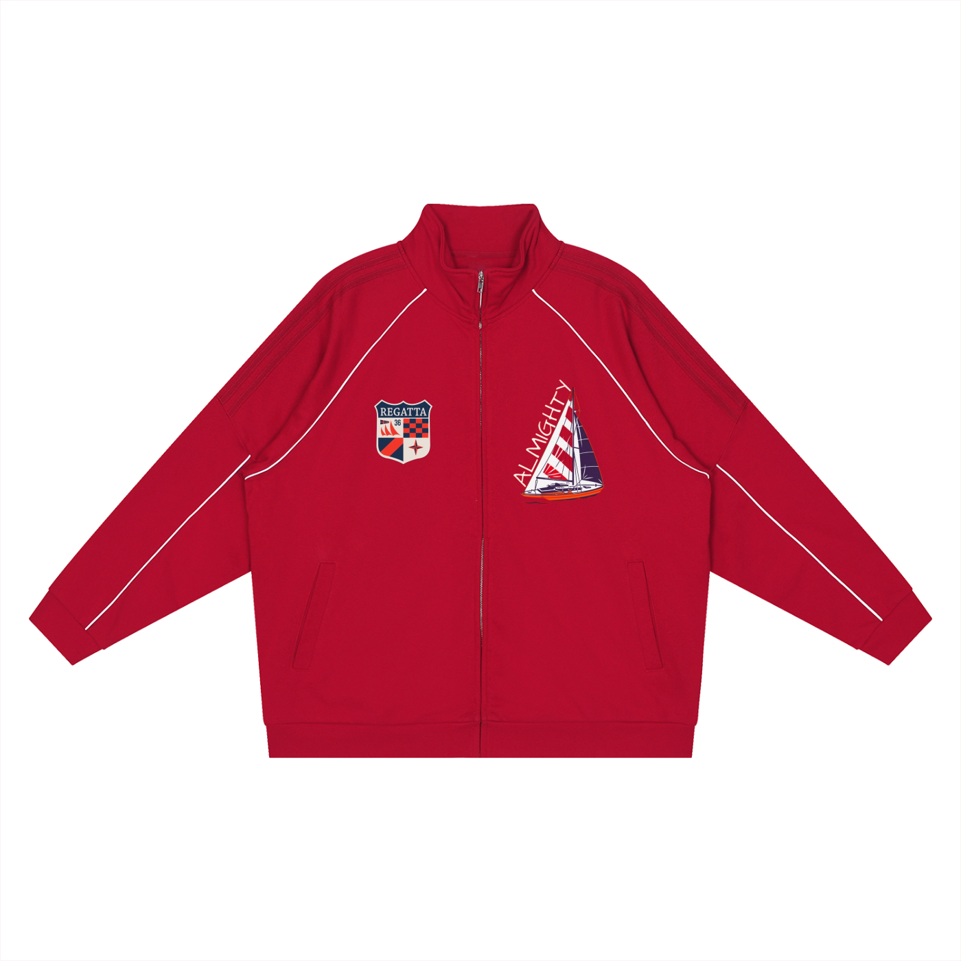 ALMIGHTY YACHTING Reflector Striped Jacket