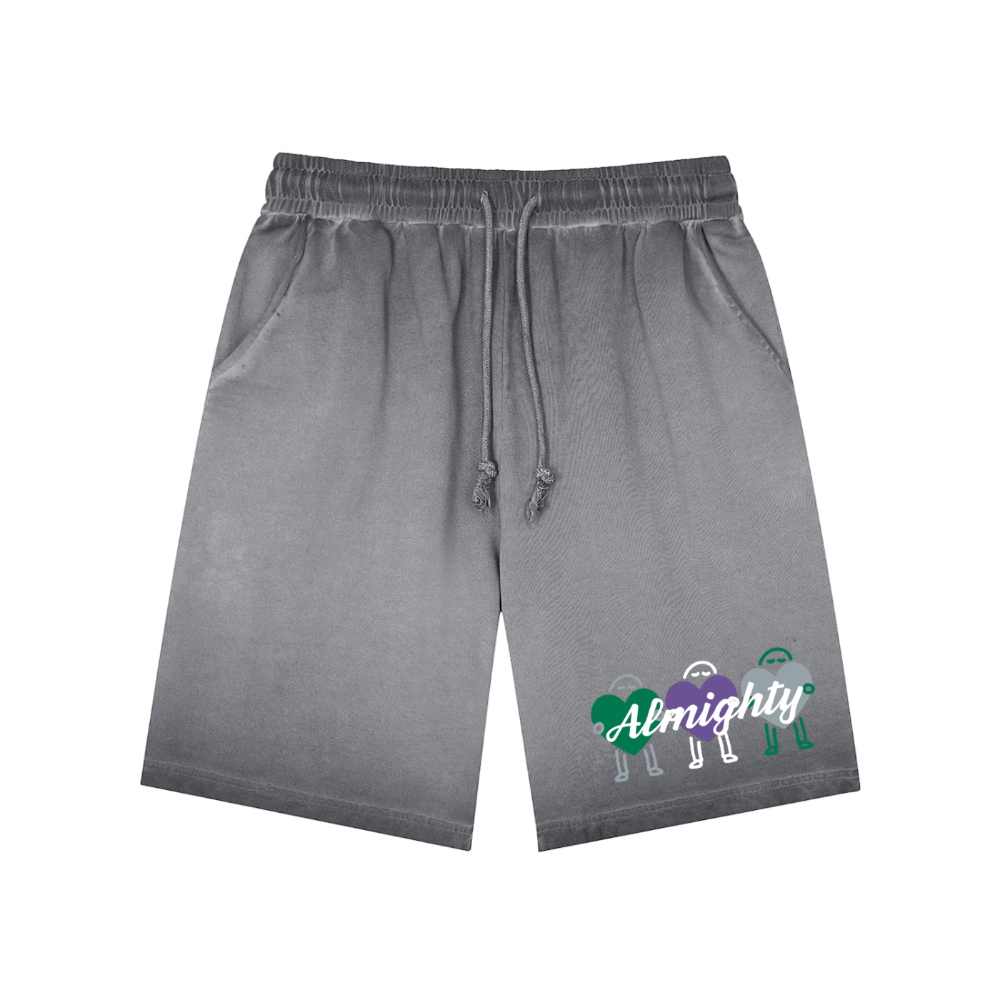 ALMIGHTY LOVE Reverse Dyed Sweatshorts