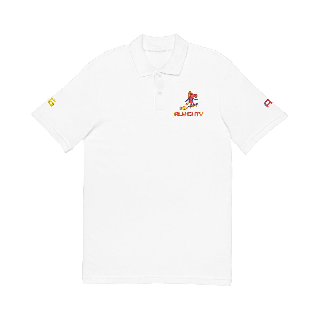 ROCKIN' HORSE Polo Shirt (White, Embroidery)