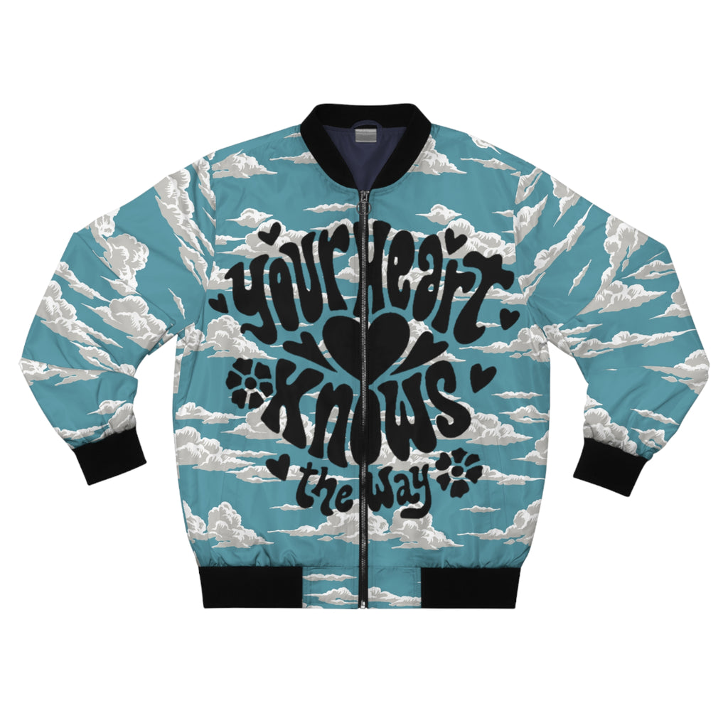 Men's Bomber Jacket - 'Your Heart Knows Cloud 9'