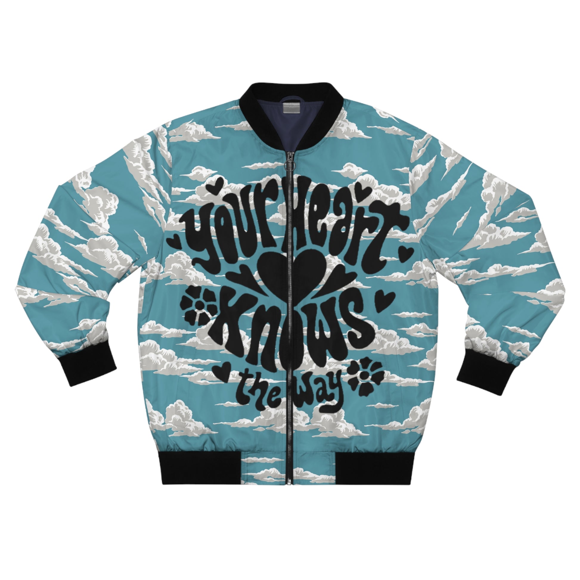 Men's Bomber Jacket - 'Your Heart Knows Cloud 9'
