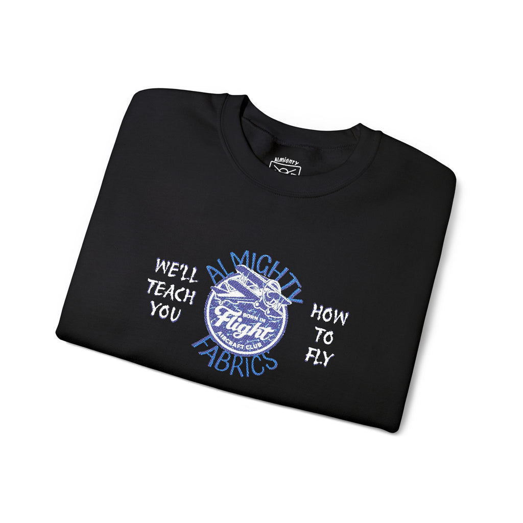 AIRCRAFT CLUB Sweatshirt (Black, Embroidery)