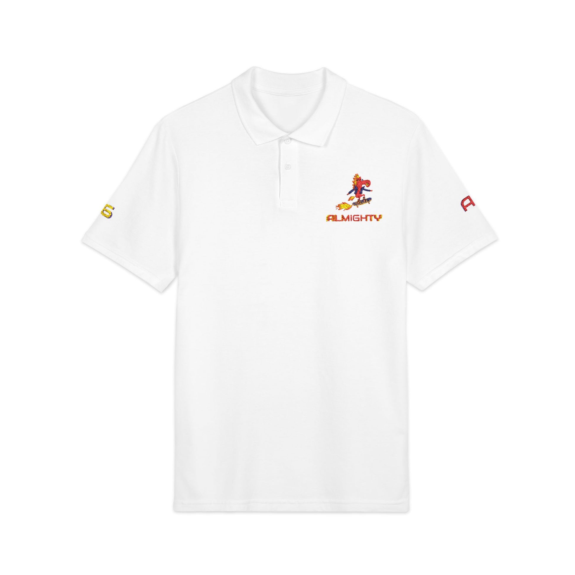 ROCKIN' HORSE Polo Shirt (White, Embroidery)