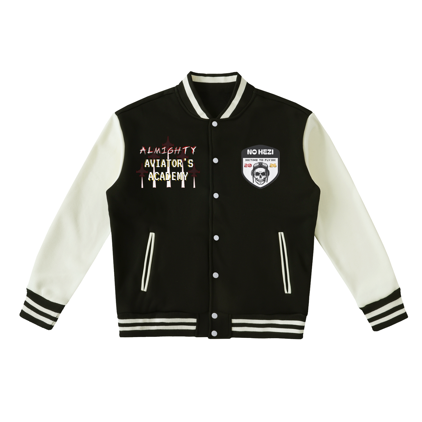 HOW TO FLY Varsity Jacket 'NO HEZI'