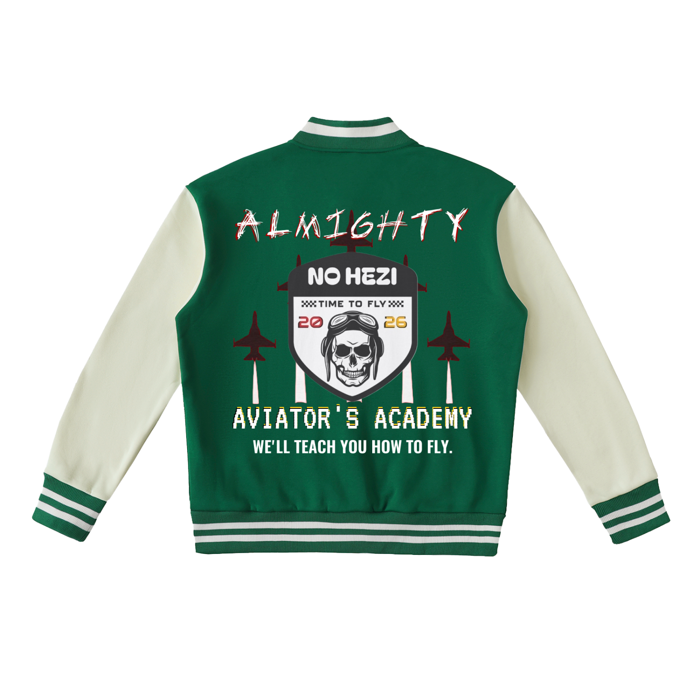 HOW TO FLY Varsity Jacket 'NO HEZI'