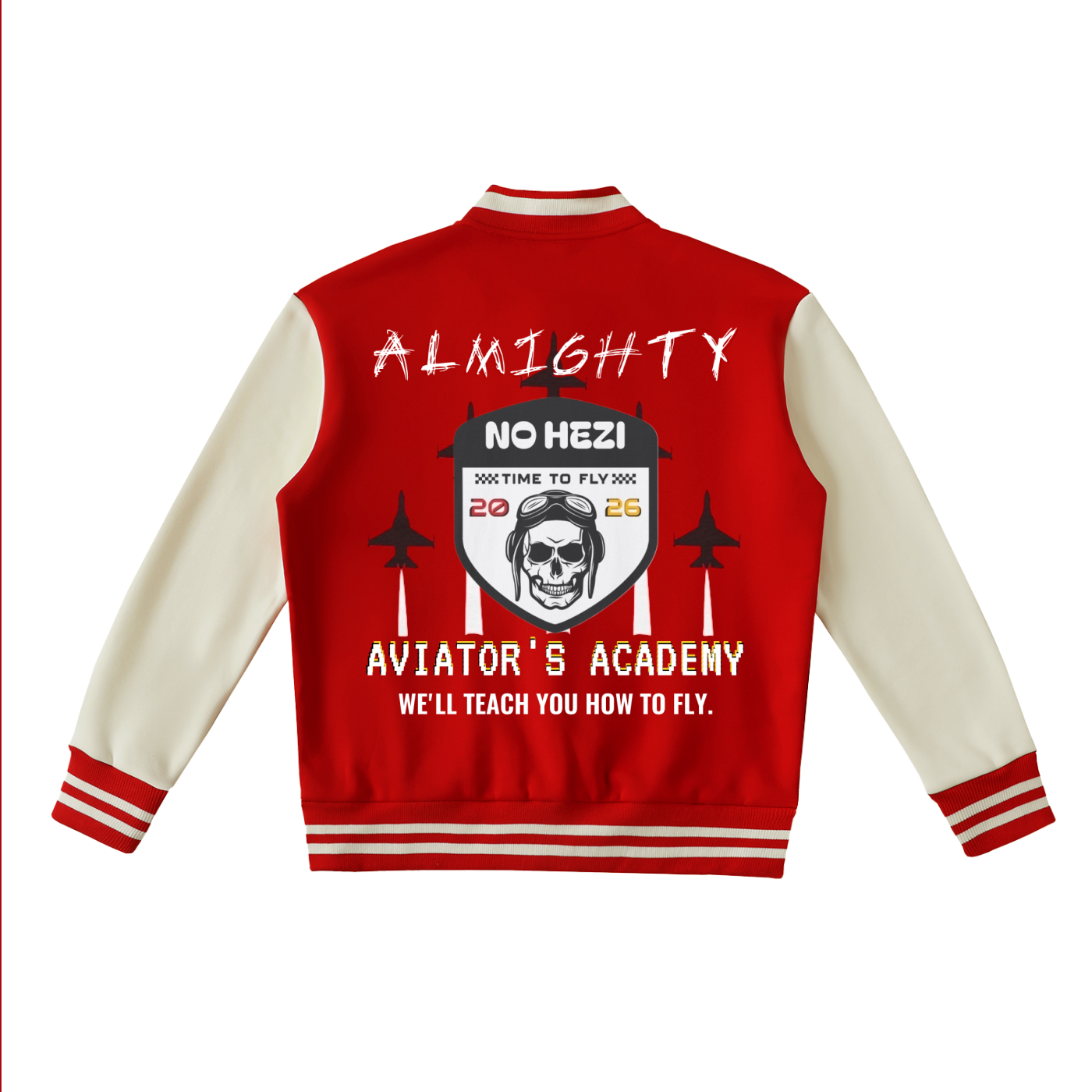 HOW TO FLY Varsity Jacket 'NO HEZI'