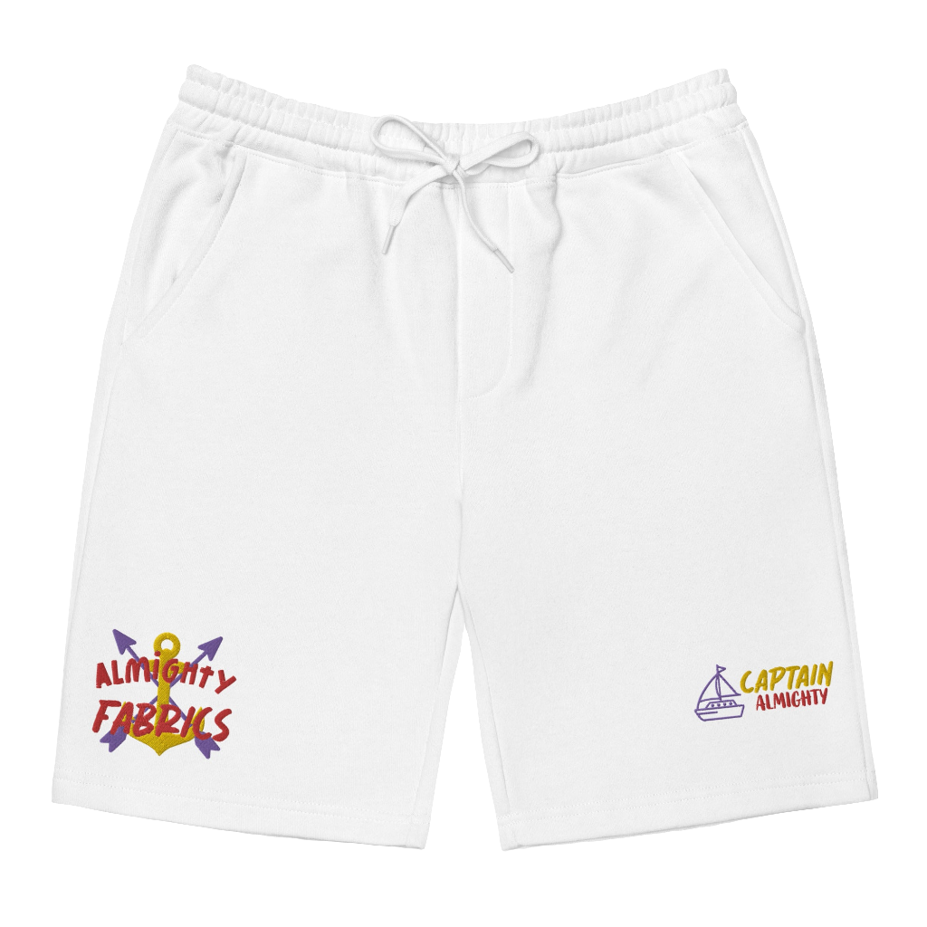 Captain Almighty's Embroidered Fleece Shorts