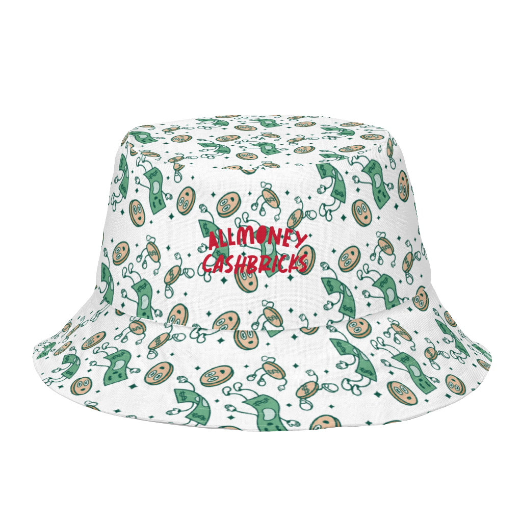 'CASHBRICKS' Reversible Bucket Hat (White/Dreamland)