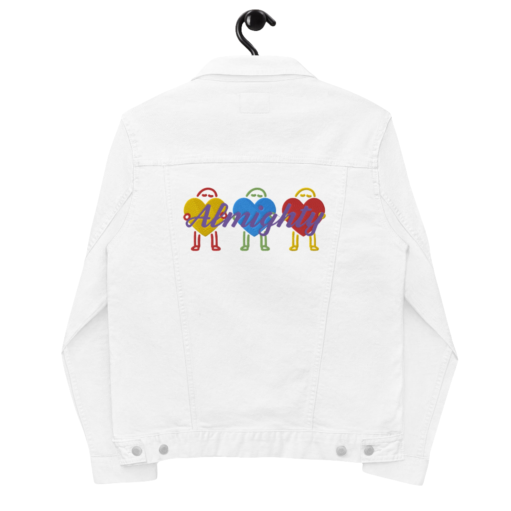 'Mighty Trio' Embroidered Jean Jacket