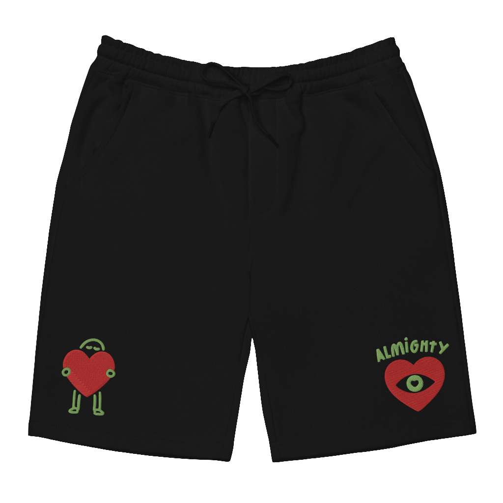 'All-Loving Eye' Embroidered Fleece Shorts