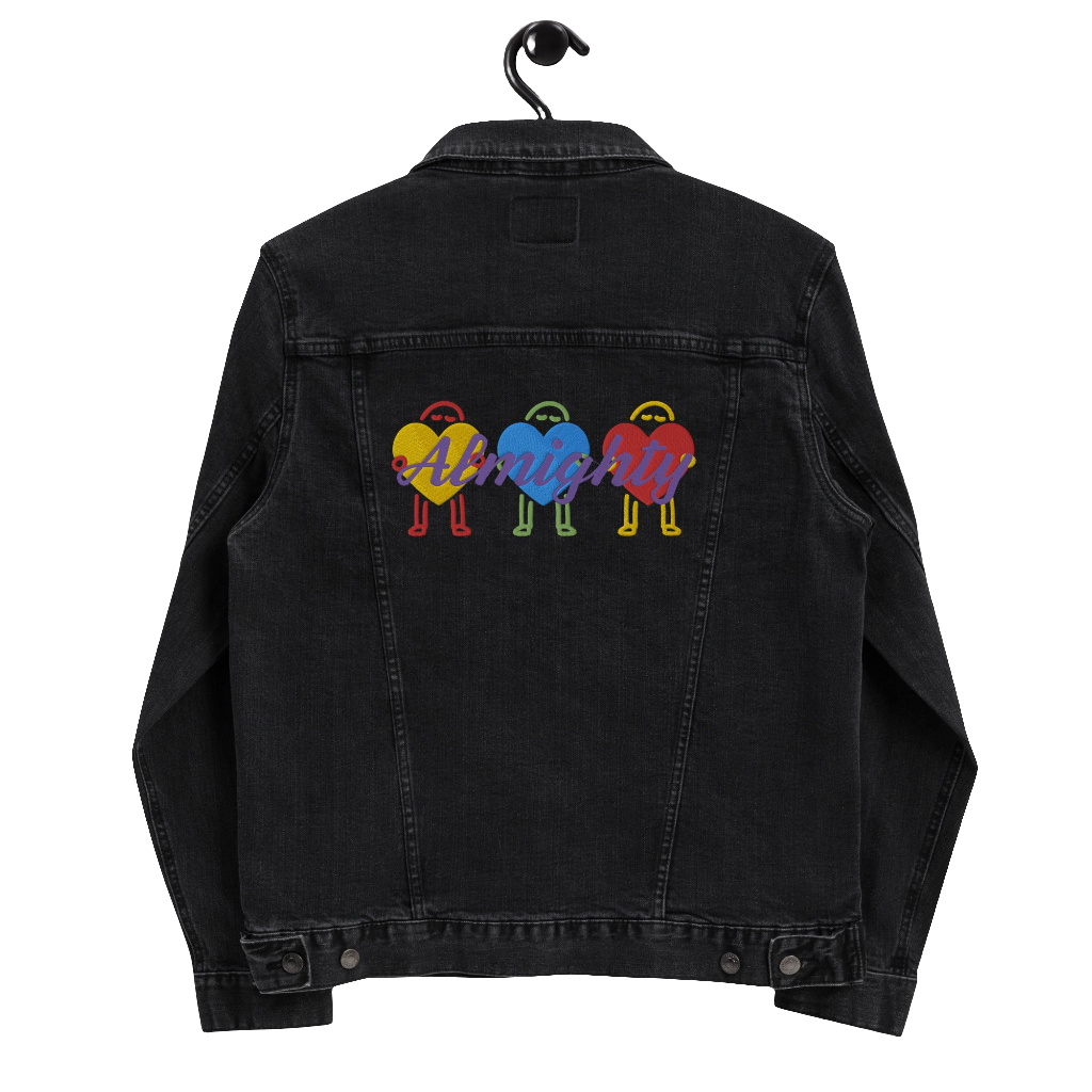 'Mighty Trio' Embroidered Jean Jacket