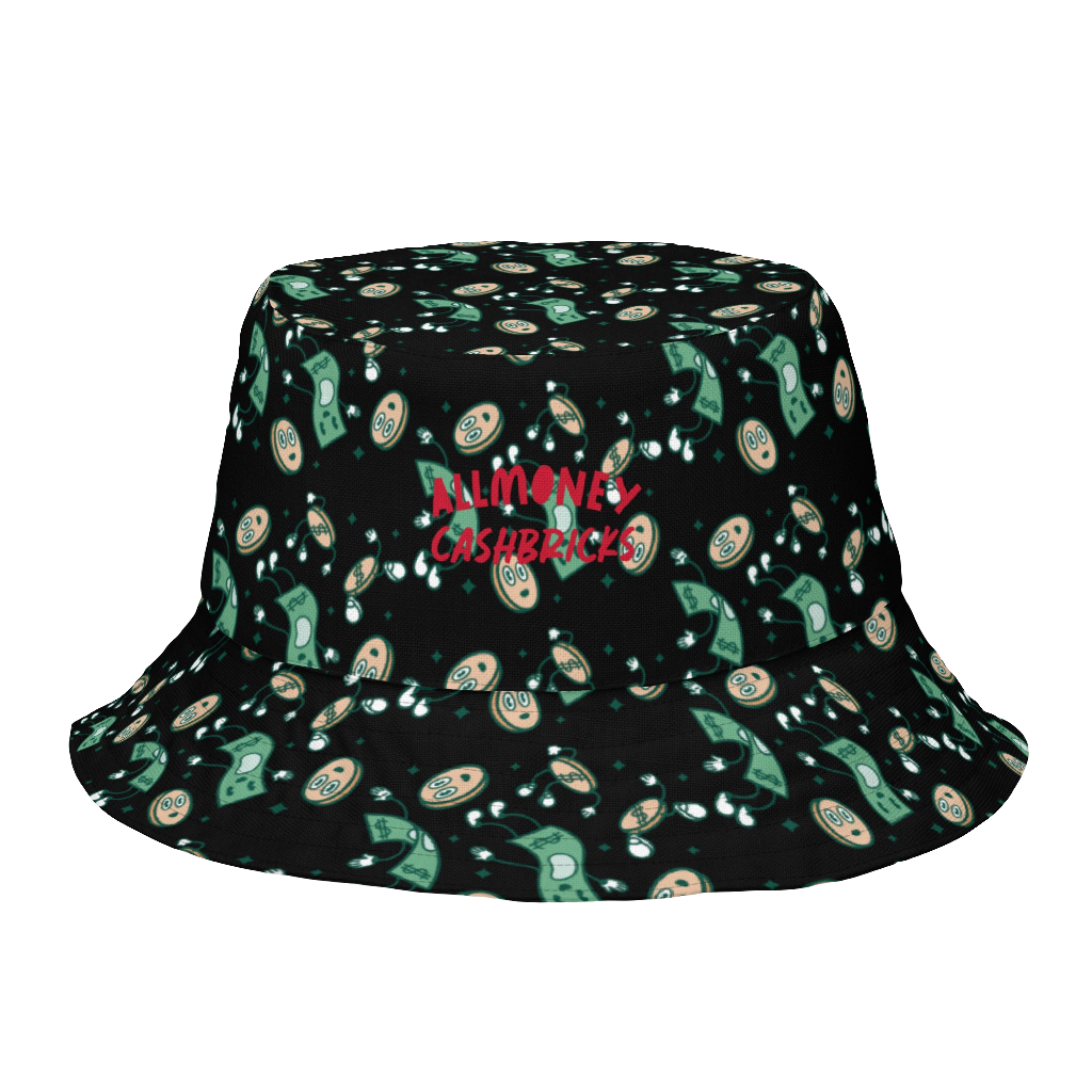 'CASHBRICKS' Reversible Bucket Hat (Black/Digital Currency)
