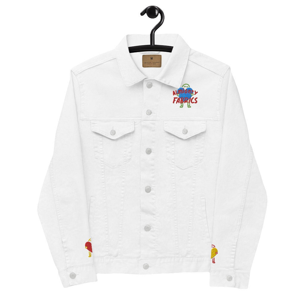 'Mighty Trio' Embroidered Jean Jacket