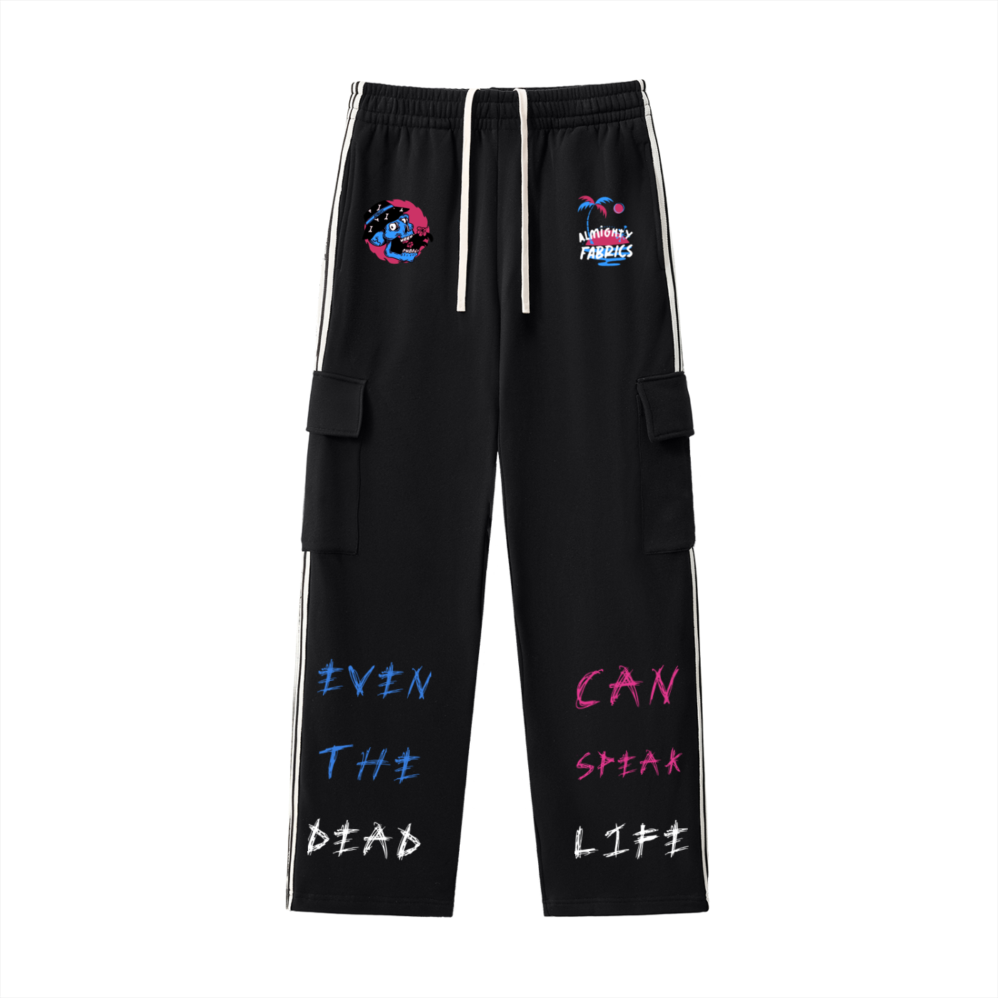SPEAK LIFE Straight-Leg Pants (Black)