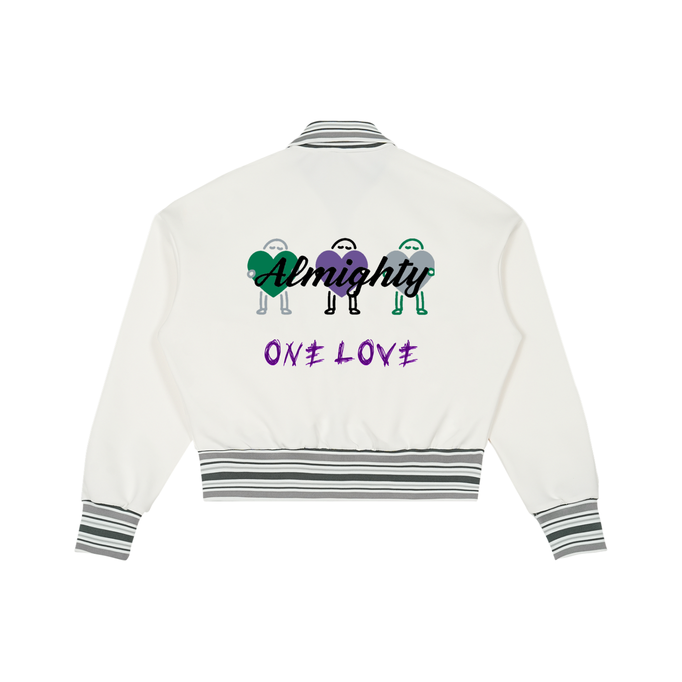 ONE LOVE Rib Collar Zip Jacket