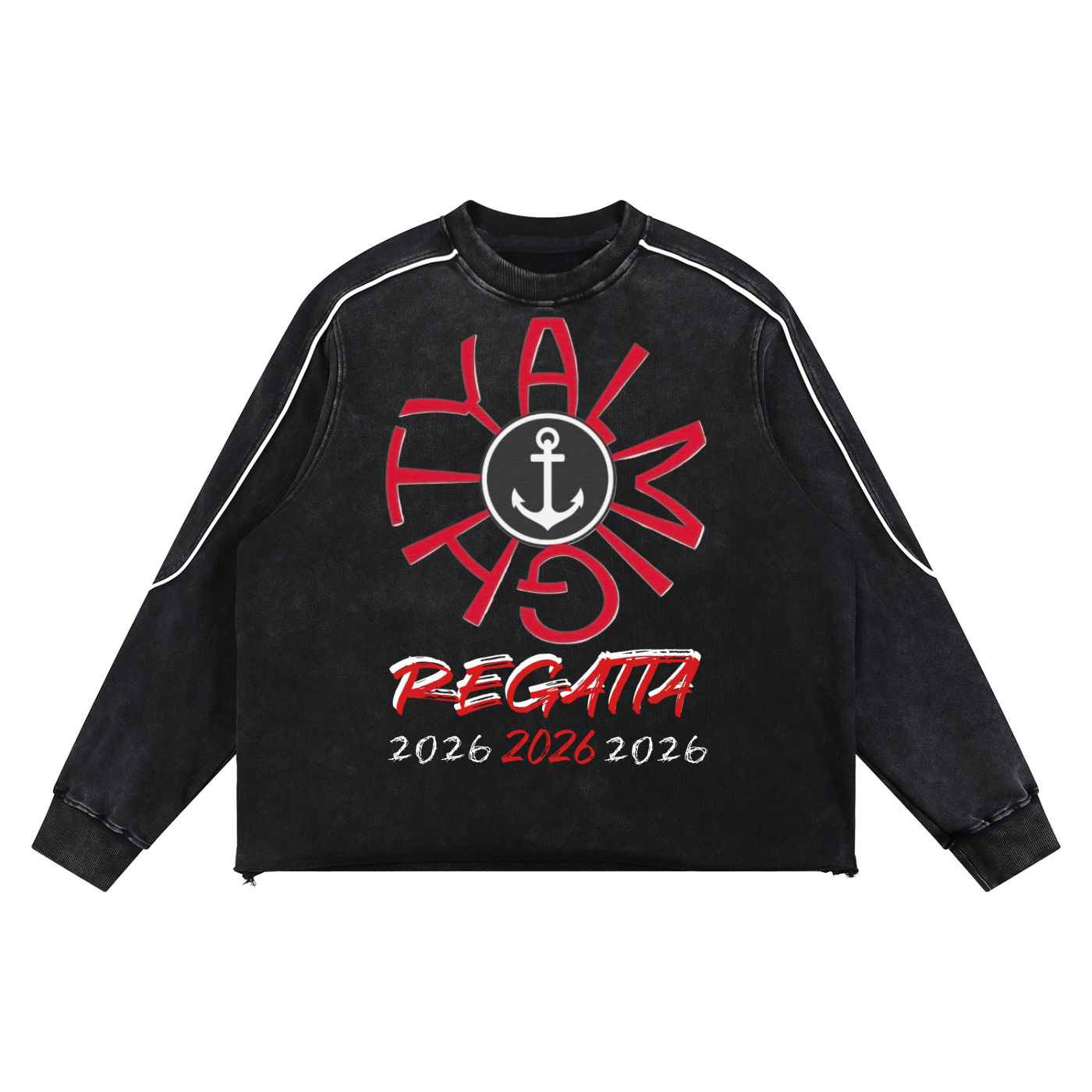 ALMIGHTY YACHTING Mineral Washed Sweatshirt 'Regatta 2026'